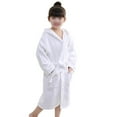 thumbnail image 2 of 1 Pcs Kids Robe, Hooded Soft Terry Cotton Bathrobe For Girls - Boys And Girls Cotton Robe, 2 of 5