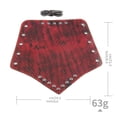 thumbnail image 3 of Brazalete de muñeca Yinane Cuero Gótico Punk Halloween Medieval Knight Cosplay Rojo, 3 of 8