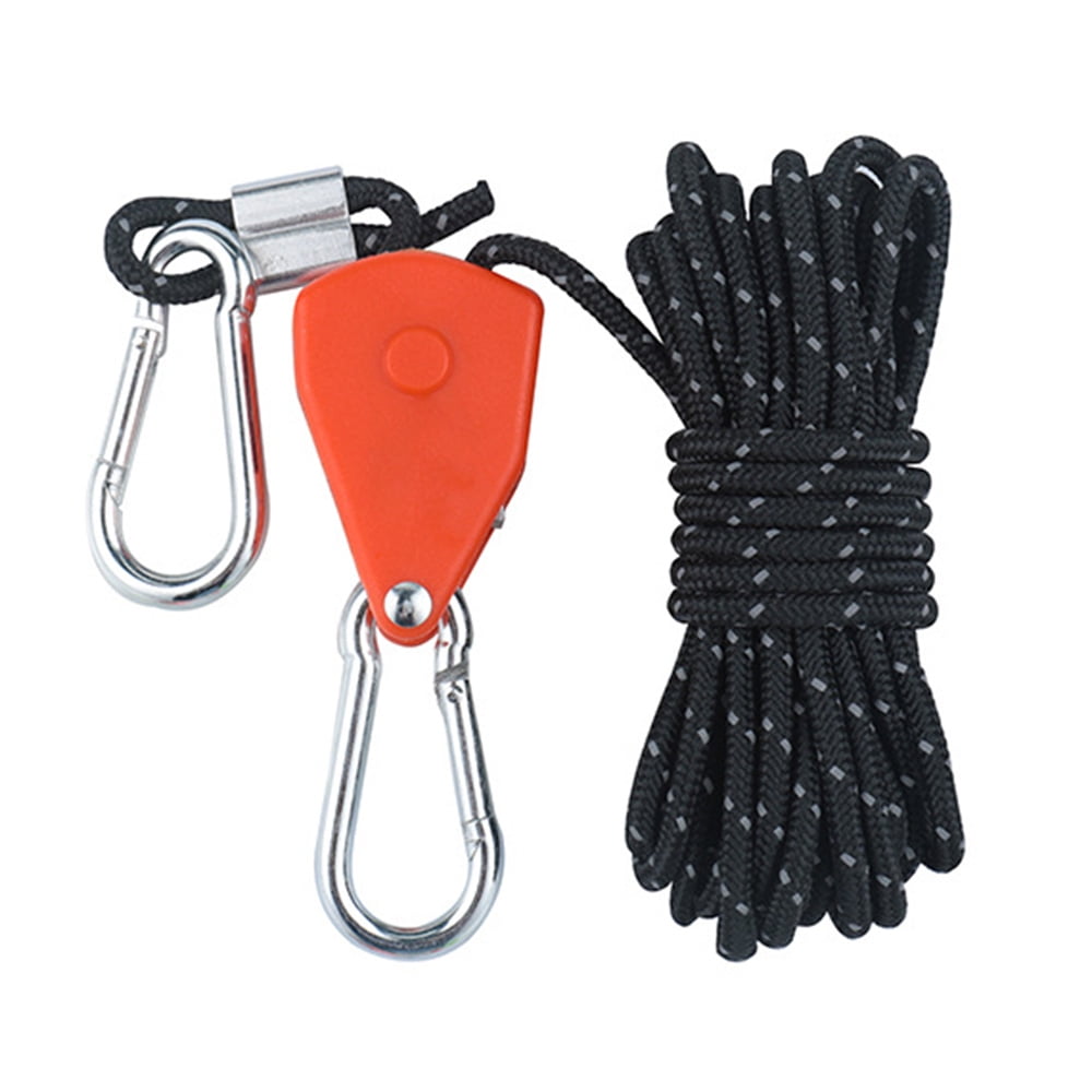 Occkic Camping Rope with Ratchet Pulley Quick Setup Outdoor Guy Lines