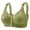 01_Green, variant on Front Closure Bra for Old Women Embroidery Brassiere Full Coverage Everyday Bra Back Smoothing Bralettes Buttery Soft Wire Free Basic Bras Workout Underwear