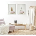 thumbnail image 6 of Kate and Laurel Sylvie Llama in Cottage Rose Bath Framed Canvas Wall Art by Amy Peterson Art Studio, 18x24 White, Modern Fun Decorative Bathtub Wall Art for Home Décor, 6 of 6
