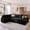 Black, variant on Marrber U Shaped Sectional Sleeper Sofa with Convertible Pull-Out Sofa Bed and Storage Chaise for Living Room, Faux Leather Brown