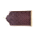 thumbnail image 4 of GUOOL Classic Prayer Rug Comfortable Anti Slip Wedding floor Carpet Travel Praying Mat Coffee, 4 of 9