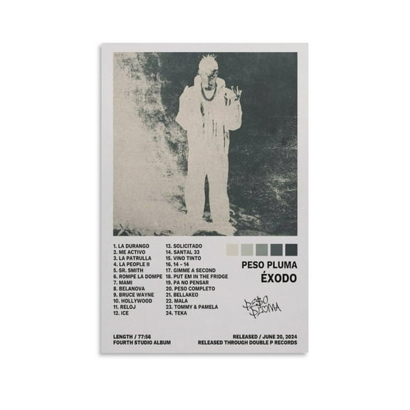 Peso Pluma Exodo 4 Canvas Poster Bedroom Decoration Landscape Office Valentine's Birthday Gift