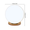 thumbnail image 2 of Espejo de maquillaje de escritorio, espejo de tocador plegable de cristal para el hogar, espejo de dormitorio con dibujos animados para uso en el salón (beige)., 2 of 7