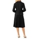 thumbnail image 3 of Conjunto de falda de 2 piezas INSPIRE CHIC para mujer, blazers de doble botonadura y faldas en línea A, M negro, Otoño Invierno 2025, 3 of 5