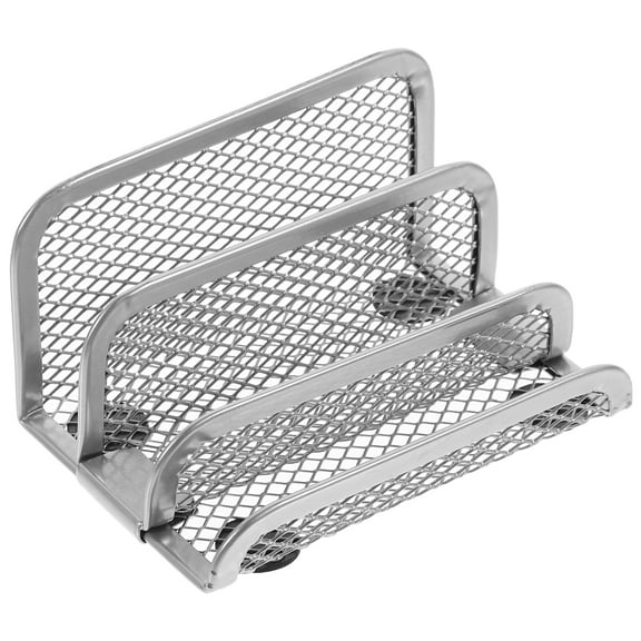 SHISUYAN Desktop File Sorter 3 Compartments Mesh Book Holder for Home Office