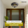 thumbnail image 3 of Maxim Camden 3-Light Outdoor Ceiling Mount in Golden Bronze, 16", 3 of 8