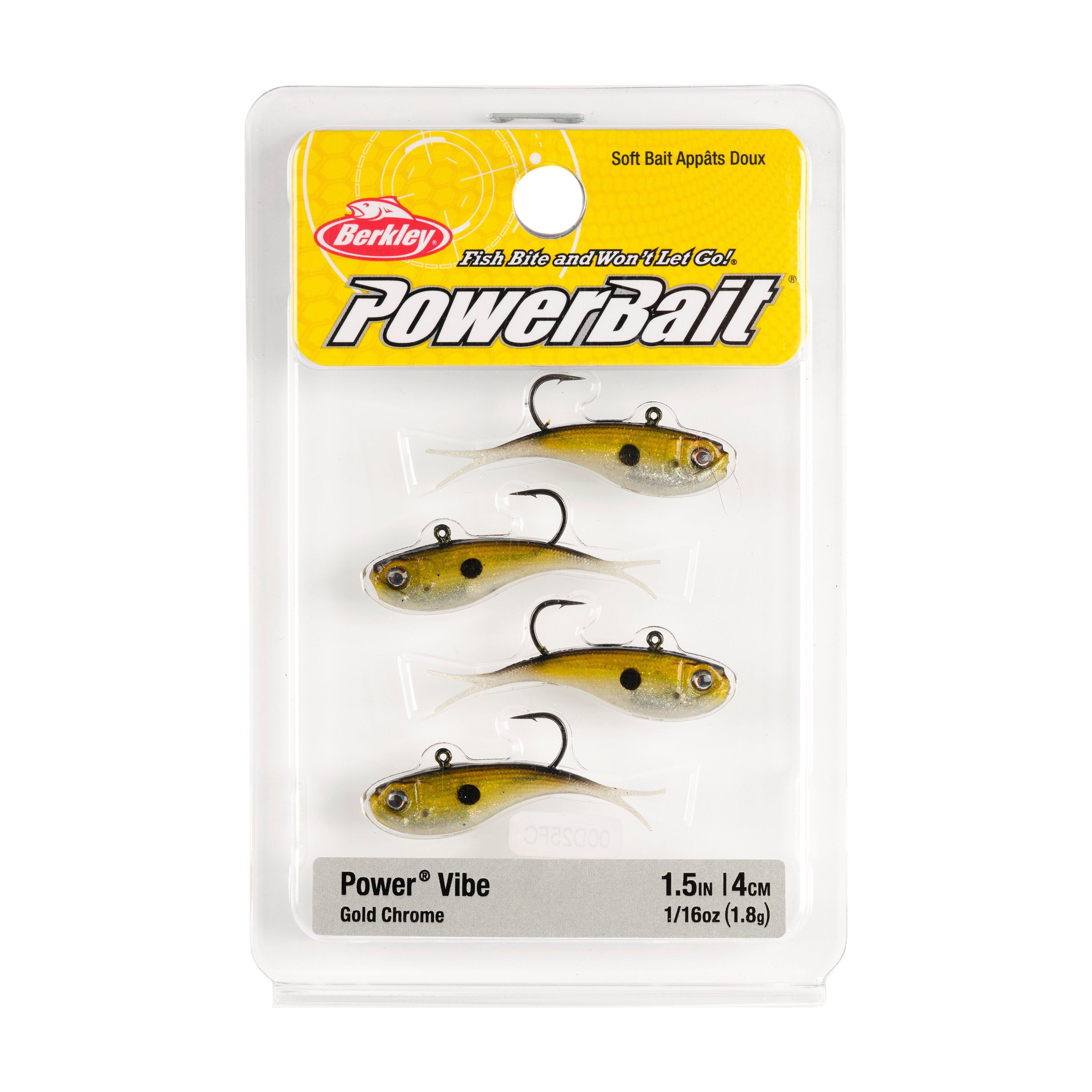 Berkley PowerBait® Power® Vibe, 1.5 in, Gold Chrome
