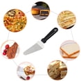 thumbnail image 4 of 2pcs Pie Server Stainless Steel Pizza Server Cake Dessert Cutter Spatula Black, 4 of 7