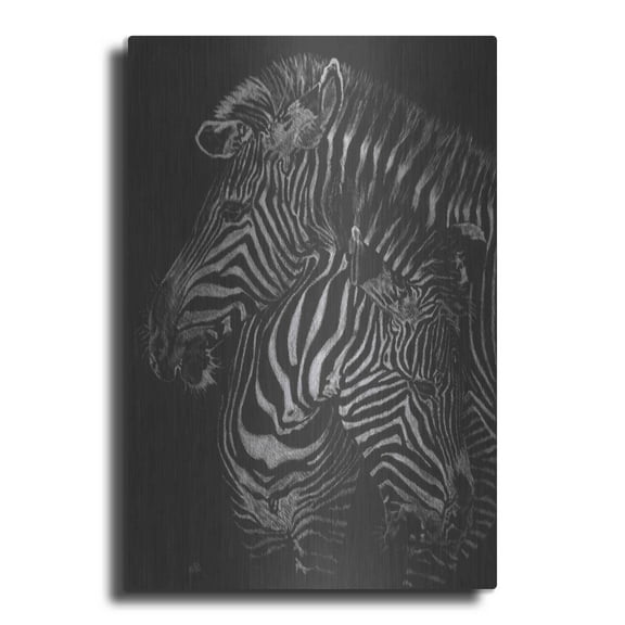 Luxe Metal Art 'Duel' by Barbara Keith, Metal Wall Art, 24"x36"