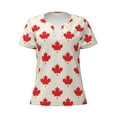 thumbnail image 3 of Naloa Happy Canada Day Print T-Shirts Short Sleeve V Neck Tees for Women Fashion Tops Trendy Lightweight Soft Casual Summer Outfits Clothes, 3 of 5