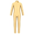 thumbnail image 2 of Alvivi Girls One Piece Ballet Dance Leotard Long Sleeves Zippered Gymnastics Jumpsuit Nude 5-6, 2 of 7