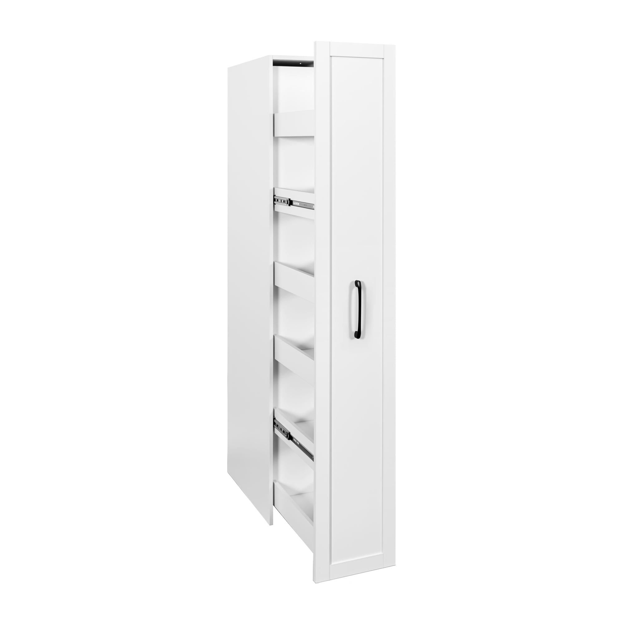 Mintazer 70.87" Tell Rolling Pantry Cart, 6-Tier Pull-Out Pantry Cabinet with Storage Shelf for Kitchen Living Room, White