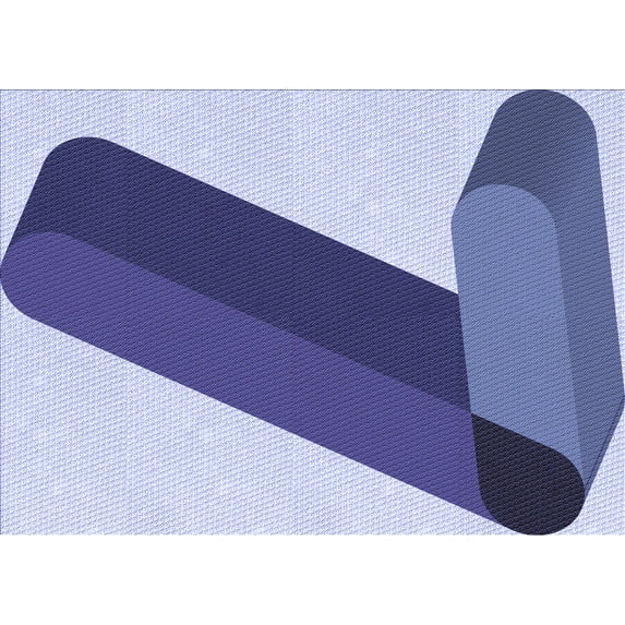 Ahgly Company Machine Washable Indoor Rectangle Transitional Sapphire Blue Area Rugs, 8' x 10'