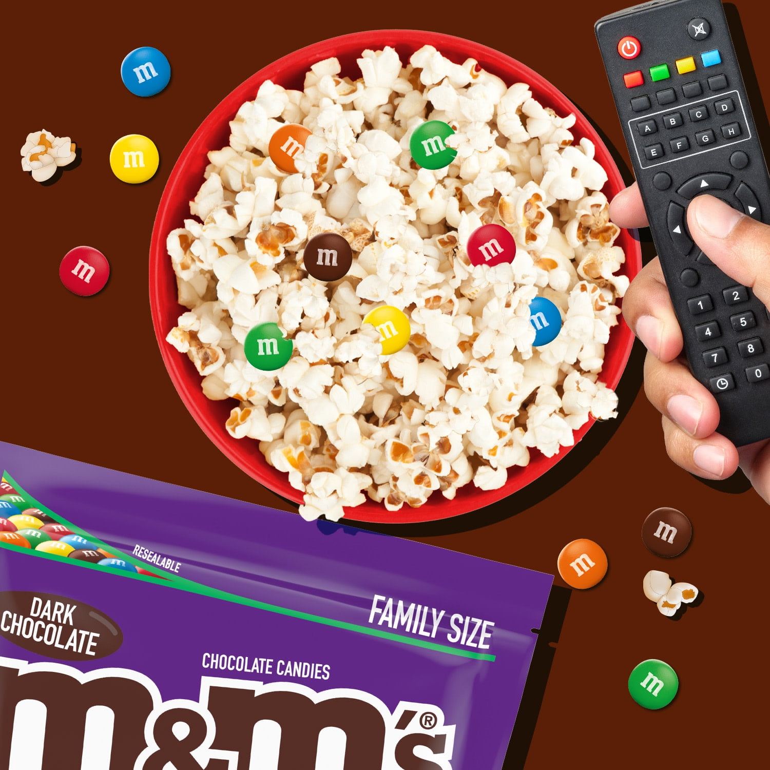 M&M's Dark Chocolate Candy, Family Size - 18 oz Bulk Bag-Pack of 2