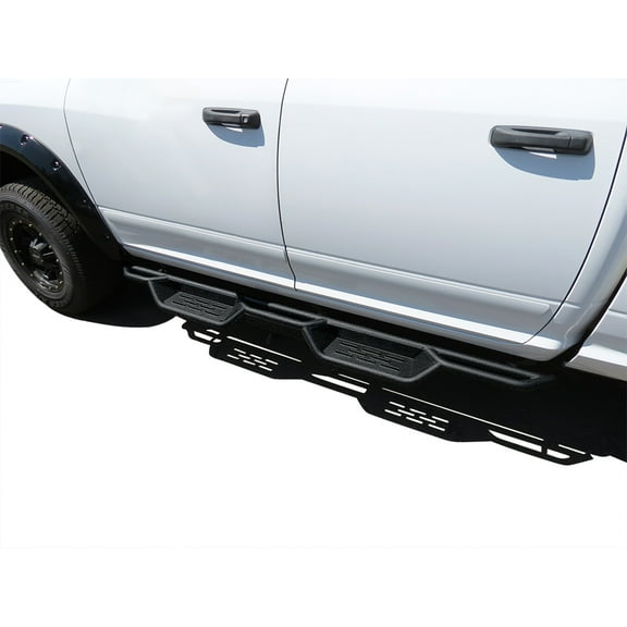 APS Black 6 Inches Tubular Drop Down Style Nerf Bars Running Boards Compatible with Ram 1500 2009-2018 Crew Cab & Ram 2500 3500 2010-2025