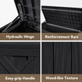 thumbnail image 2 of SEEKOL 120 Gallon Deck Box Resin Outdoor Storage Box Waterproof for Patio, Large Outdoor Storage Bench Lockable for Outside (Black), 2 of 4