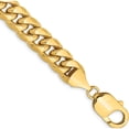 thumbnail image 1 of 14K Yellow Gold 9.3mm Semi-Solid Miami Cuban Chain (8 X 9.3) bc157-8, 1 of 4