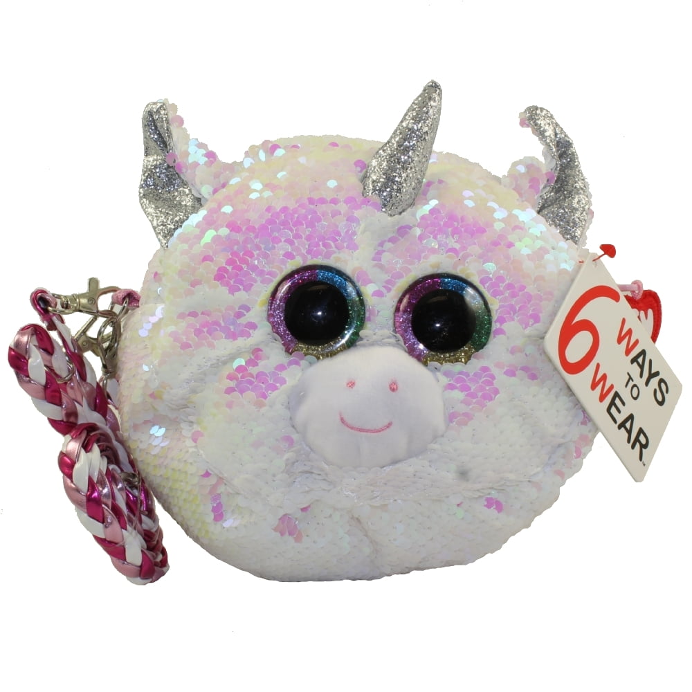 7" Ty Beanie Boos Toy Unicornss Doll Toy Diamond Color Changing Sequin Plush 