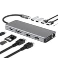 thumbnail image 2 of axGear USB Type C Dual HDMI VGA Adapter Card Reader USB 3.0 HUB Screen Mirror, 2 of 8