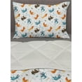 thumbnail image 3 of Dog Comforter & Sham Bedding Set, Funny Dogs Flying with Food Bowl and Bones Pets Companion Illustration, 3 pcs Duvet Set Microfiber Filling Quilt, 5 Sizes, Slate Blue Ginger, by Ambesonne, 3 of 4