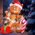 thumbnail image 2 of Gorro de jengibre navideño con decoración inflable de 2,4 m, de Joiedomi, 2 of 12