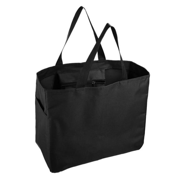 Tote Bags for Everyday Use - Sturdy Reusable Tote Bags - by Mato and Hash - Black CA2950