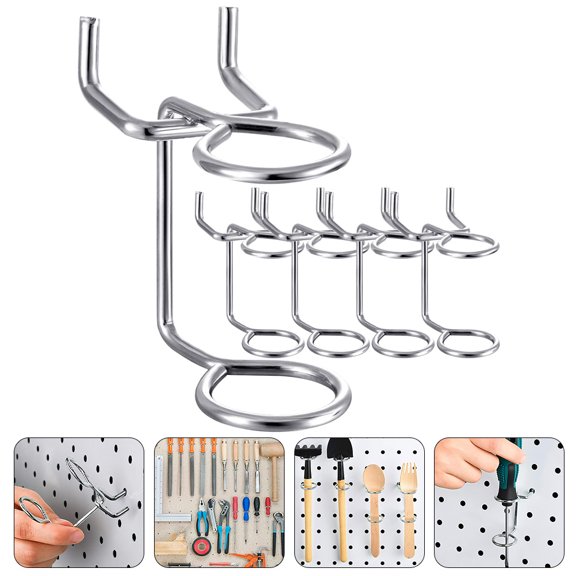 Beaupretty Silver Pegboard Screwdriver Organizer Iron Utility Holders for Office