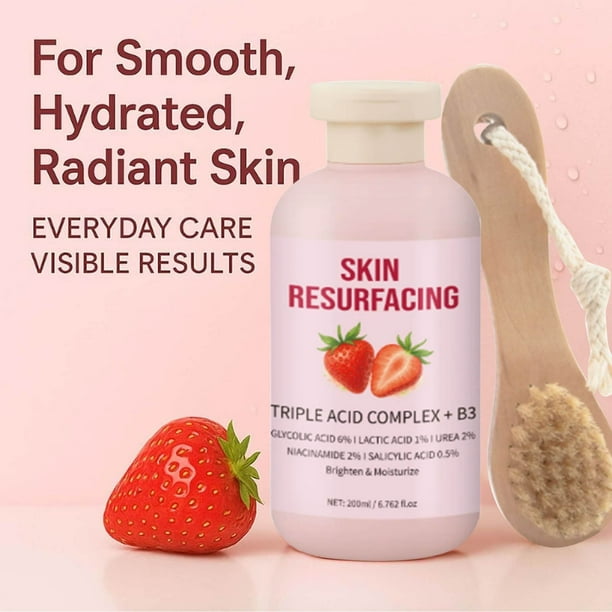 Crema Rejuvenecedora de Fresa | Exfoliación Suave | Hidratación Profunda | Reparadora Calmante | Tono Uniforme | Refrescante | 100 Ml con Cepillo