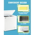 thumbnail image 3 of WANAI 5.0 Cu.ft Compact Chest Deep Freezers with Removable Storage Basket and 7 Temp Control White, 3 of 8