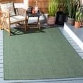 thumbnail image 2 of SAFAVIEH Courtyard Sloan Solid Indoor/Outdoor Area Rug, Dark Green/Beige, 5'3" x 7'7", 2 of 13