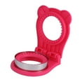 thumbnail image 3 of Ouitble Matrice de Découpe de Sandwich, Ronde en Acier Inoxydable, Protection des Mains, Presse à Pain, Coupe-Sandwich de Poche (Rose Rouge), 3 of 13