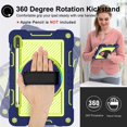 thumbnail image 3 of Dteck for Samsung Galaxy Tab S9/S8/S7 Case 11" 2023/2022/2020 Shockproof Protective Tab S9/S8/S7 Kids Tablet Cover with Pen Holder Rotating Hand Strap & Stand,Blue + Yellow, 3 of 8