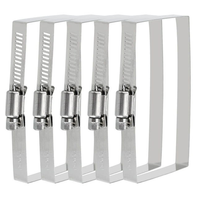 Unique Bargains Rectangular Hose Clamps, 4' x 2' 304 Stainless Steel Square Duct Pipe Clamp