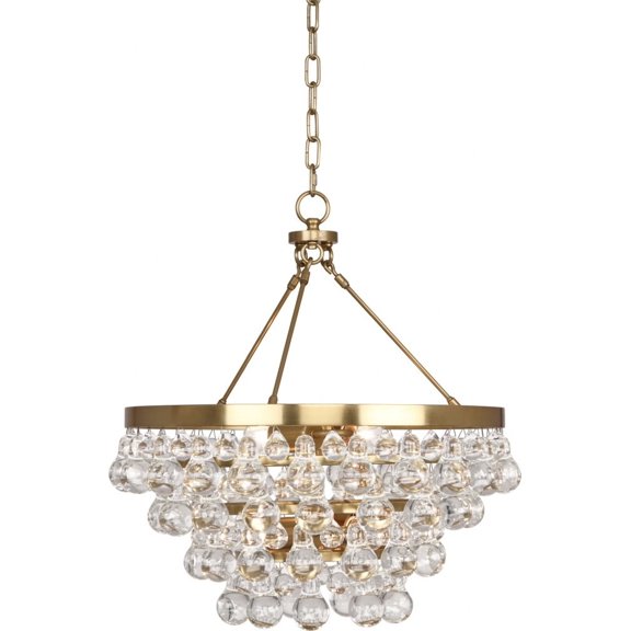 1000-Robert Abbey Lighting-Bling 4-Light Chandelier 20.5 Inches Wide and 22 Inches Tall-Antique Brass Finish