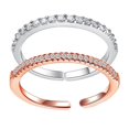 thumbnail image 3 of 2 Piezas de Anillos Nuevo de Imitación Clásico Pareja Boda Niñas con Hugo Anillo de dedo, 3 of 10