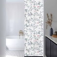 thumbnail image 3 of Spring Flowers Window Privacy Film, Blue Pink Floral Leaves Pastoral Botanical Static Cling UV Sun Blocking Heat Control Window Tint Day and Night, Non-Adhesive One Way Privacy Cover 17.7''x78.7'', 3 of 7