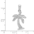 thumbnail image 3 of 14k White Gold Palm Tree Pendant, 3 of 4