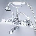thumbnail image 4 of Water Creation F6-0007-01-PL Vintage Classic 7 in. Spread Deck Mount Tub Faucet - Chrome, Silver, 4 of 5