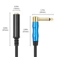 thumbnail image 4 of Right Angle 6.35Mm TRS Stereo Male to Female Audio Cable Guitar Extension Cable Cord for Amplifiers Headphone 1.8m, 4 of 5