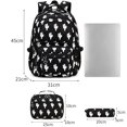 thumbnail image 3 of Win s Way 3 Pcs Backpack Set for G-i-r-l-s, Floral Printed Schoolbag with Lunch Box and Pencil Case, Lightweight Water-Resistant Bookbag for S-t-u-d-e-n-t-s, 3 of 5