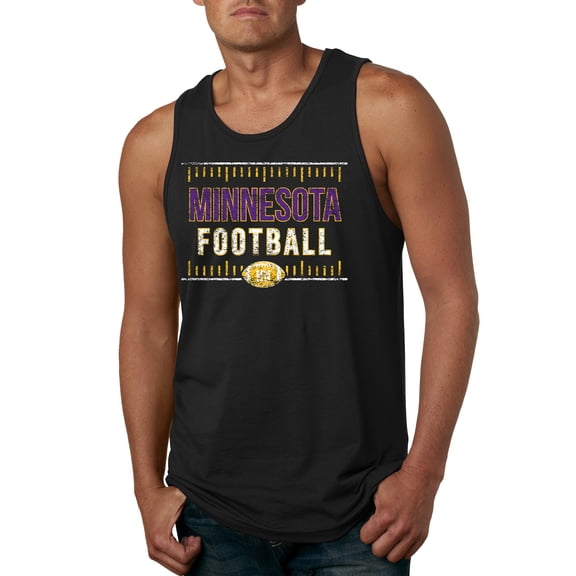 Wild Bobby Minnesota MIN Hometown City Football Fan Pride Sports Men's Graphic Tank Top, Black, Medium
