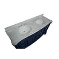 thumbnail image 3 of Katherine 72" Double Bathroom Vanity with Royal Blue Cabinet and Carrara Marble Top, 3 of 6