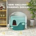 thumbnail image 3 of Cat Litter Box, Enclosed Litter Box for Indoor Cats with Lid, Scoop & Privacy, 3 of 9