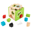 KidKraft Wooden Shape Sorting Cube - Preschool Toys and Toys for Teaching Toddlers, No Assembly Toys