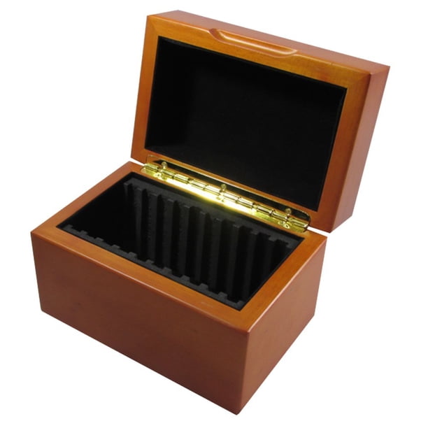 Caja de almacenamiento para monedas Guardhouse de madera con 10 compartimentos para exhibición