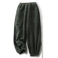thumbnail image 6 of WREESH Womens Sweatpants Corduroy Pants Fashion Comfortable Solid Color Pocket Casual Straight Pants Green, 6 of 7