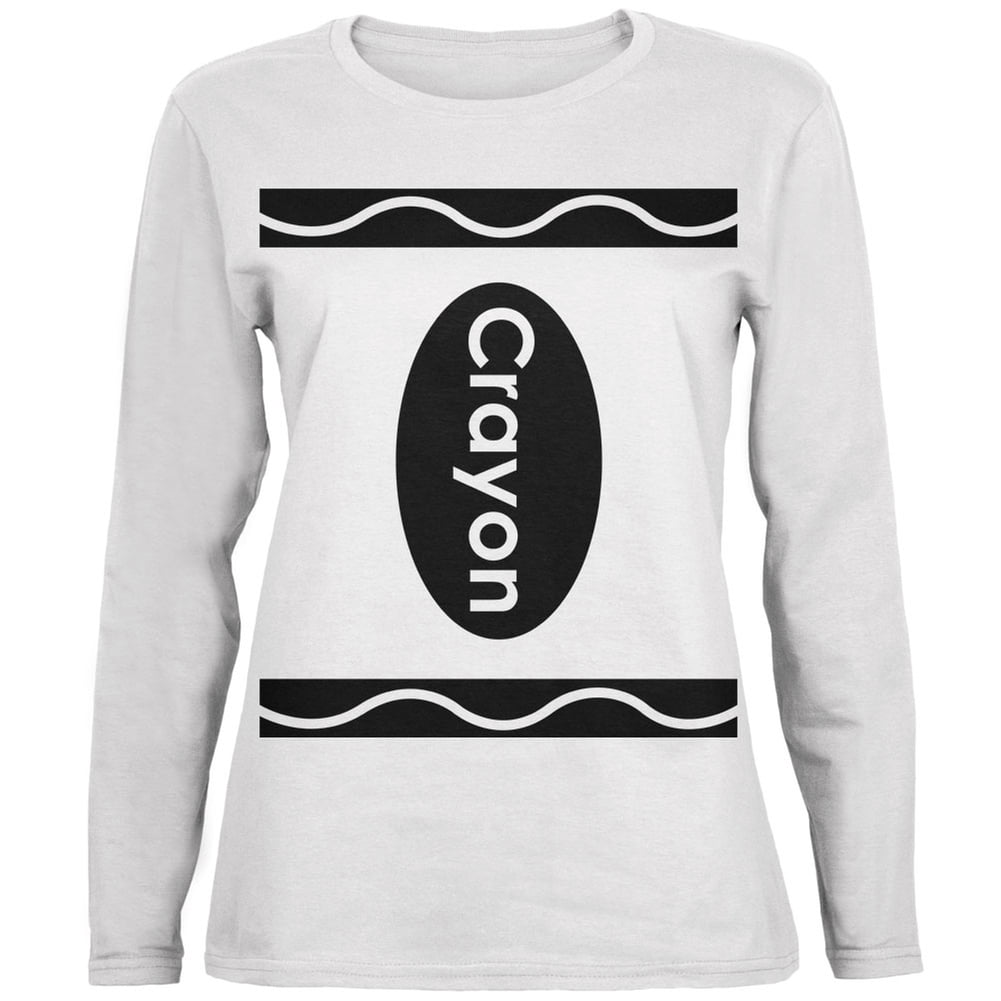 Crayon Costume White Womens Long Sleeve TShirt
