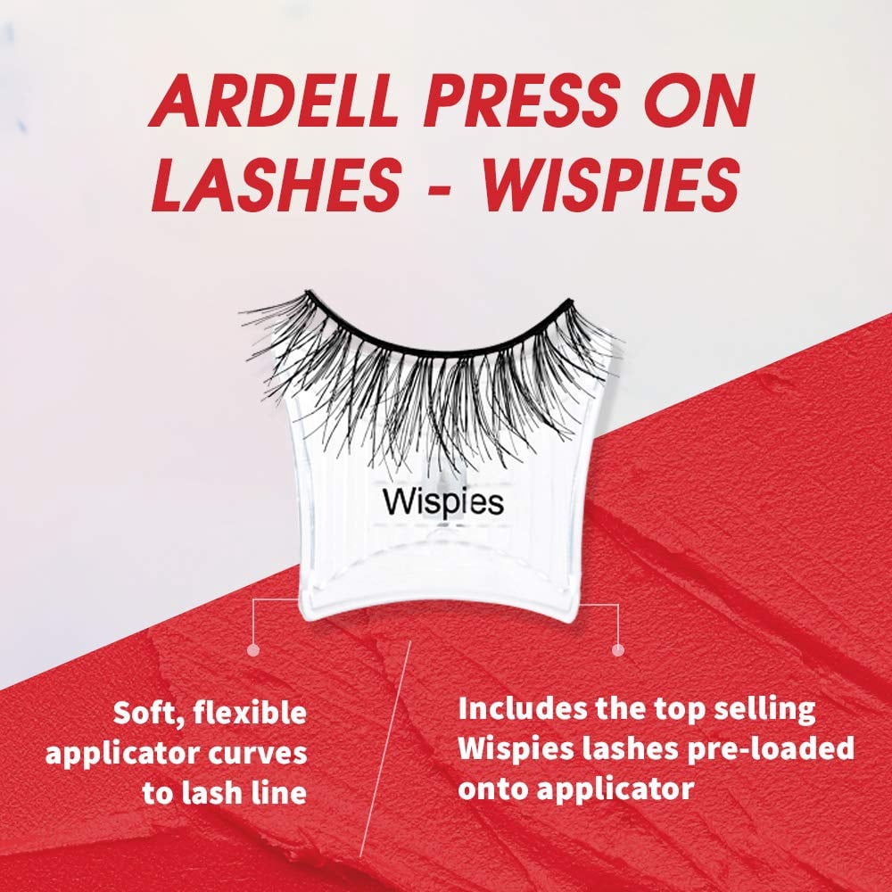Ardell False Eyelashes Press On Lash Self-Adhesive Wispies Black 4 Pack